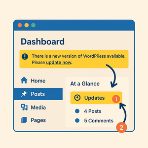 mises à jour WordPress : Vérifier les mises à jour disponibles (1 minute)